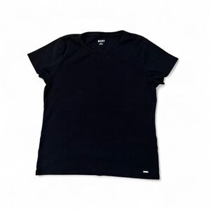 DKNY Black organic cotton crew neck short sleeve t-shirt